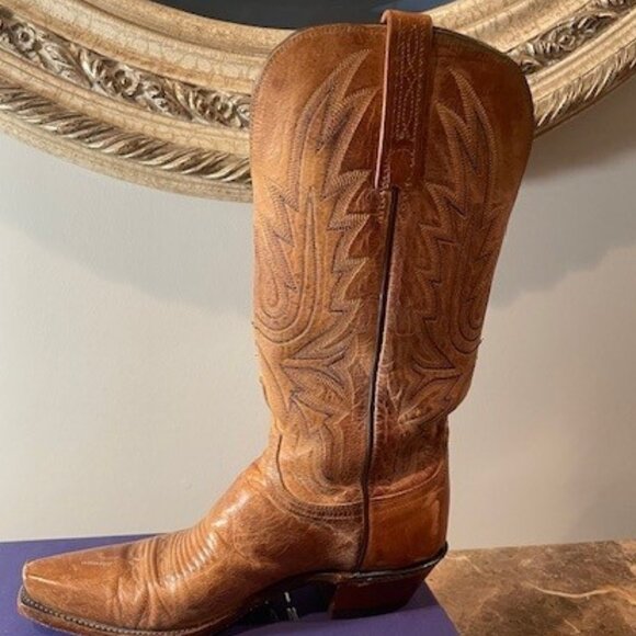 Lucchese Vintage 1883 Cowboy Boots Hand Stitched – Sz 7 - Picture 11 of 15